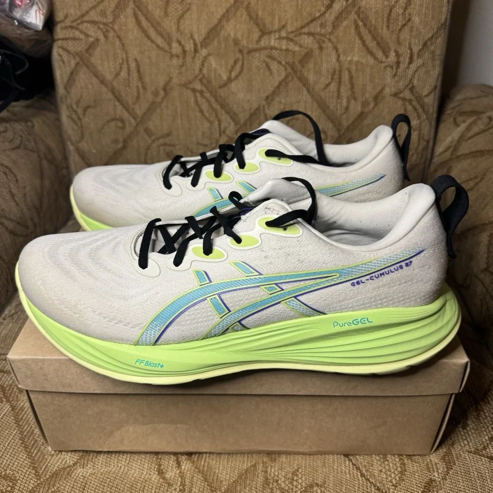 Asics Gel-Cumulus 27 Shoes Men's Size‎ 15 Neon Sneakers EUC!